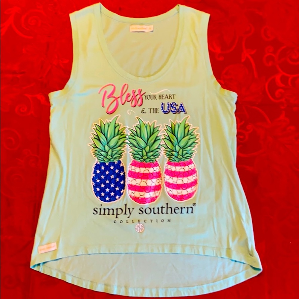 Bless Your Heart and The USA tank top